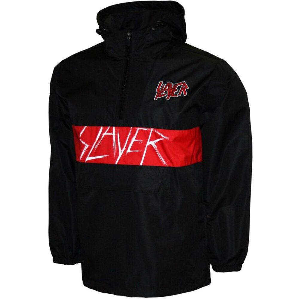 Slayer - Slayer - Pentacle - Water Resistant Pullover Anorak - Large Black